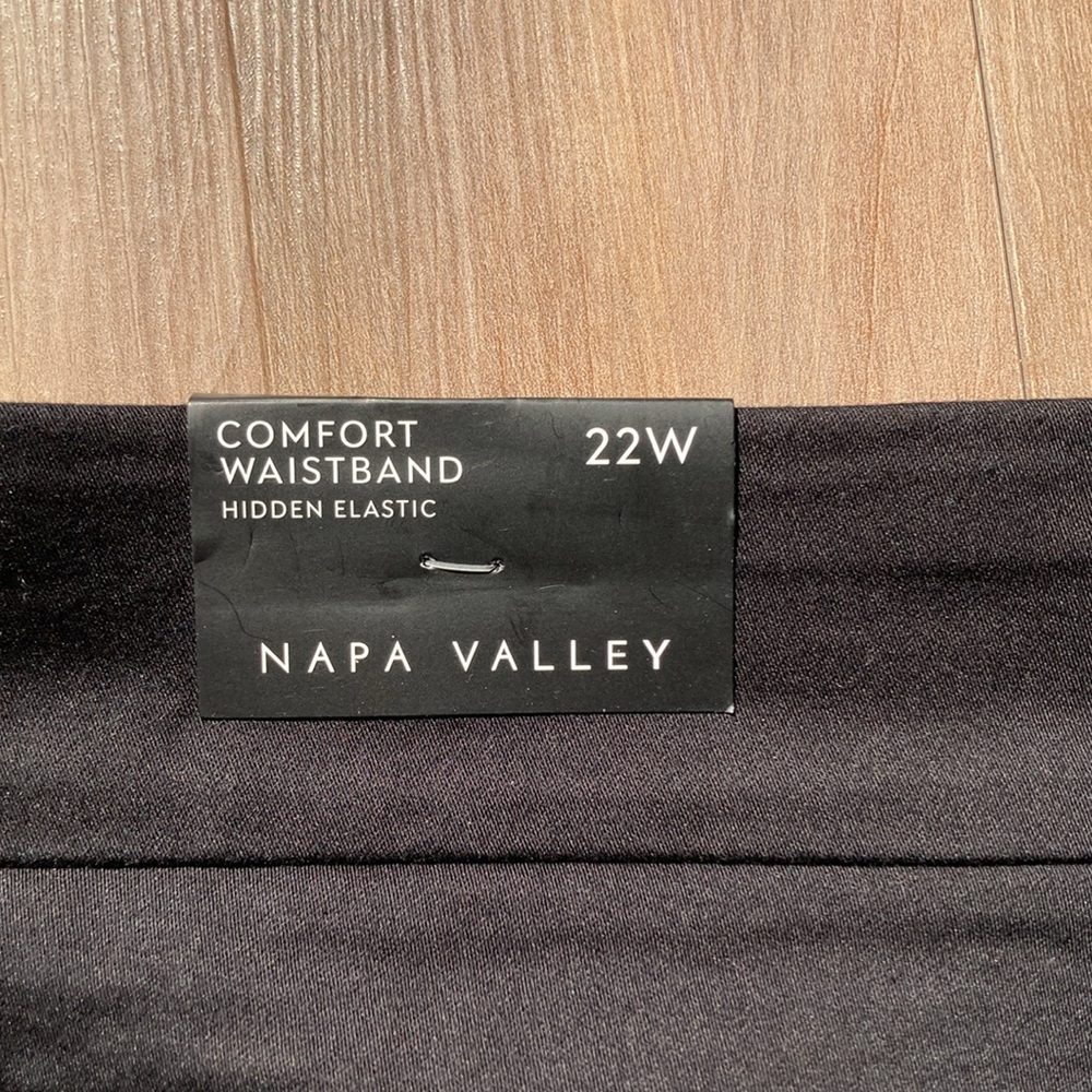 Napa Valley pull on black short w stretch & comfort waistband 22W - Picture 4 of 14
